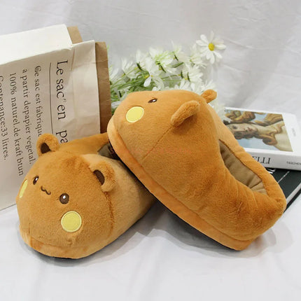New Panda Bubu And Yier Plush Slippers Cartoon Panda Indoor Couple'S Warm Cotton Slippers Autumn And Winter Gift