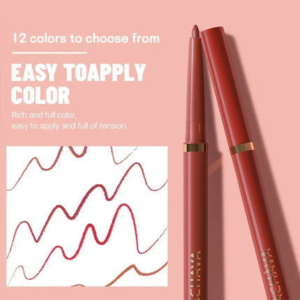 Long-lasting Waterproof Matte Nude Lip Liner - High Pigmentation, Retractable, Smooth Application, Natural Look