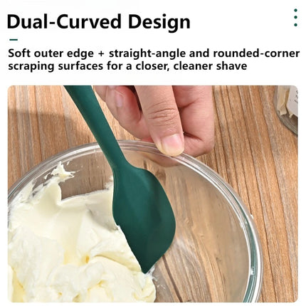 Integrated High-Temperature Resistant Food-Grade Silicone Spatula Set for Home Use: Cake Spatula & Buttercream Spreader Baking T