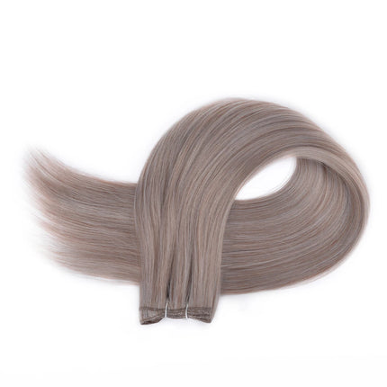 Synthetic Long Straight Hair Bundles Extensions Smooth Ombre Brown Hair Weaving Synthetic Straight Hair Bundles Full to End