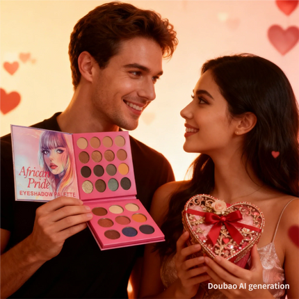 ROMANTIC FLOWER 66-Colors Eyeshadow Palette Professional Makeup for Christmas And Valentine's Day Gift Colorful Book Palette