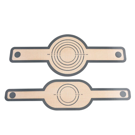 2Pcs Silicone Bread Sling for Dutch Oven Reusable Non-Stick Baking Mat with Long Handles Dough Transfer Liners for Pastry