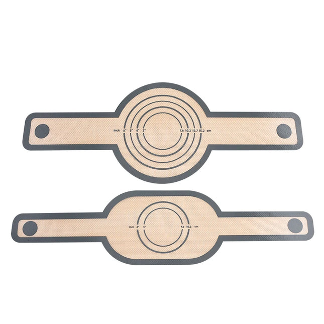 2Pcs Silicone Bread Sling for Dutch Oven Reusable Non-Stick Baking Mat with Long Handles Dough Transfer Liners for Pastry