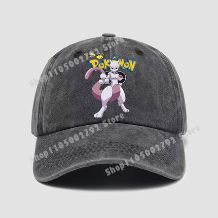 Pokemon Baseball Caps Pikachu Kawaii Anime Figures Sunshade Hats Summer Outdoor Parent-Child Sunhat Trendy Duck Tongue Cap Gift