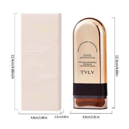 Waterproof Concealer Foundation Stick With Brush - All-in-One Long-Lasting, Oil Control, Brightening Makeup Natural Matte Finish