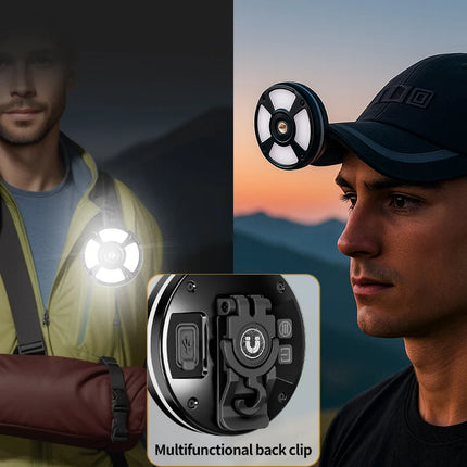 New multi-functional outdoor waterproof camping light, portable cap clip hook magnet RGB ambiance camping light