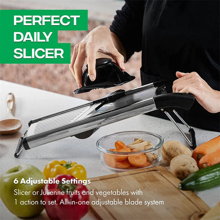 Adjustable Mandoline Slicer Stainless Steel Vegetable Slicer Chopper Cutter for Potato Tomato Onion Carrot
