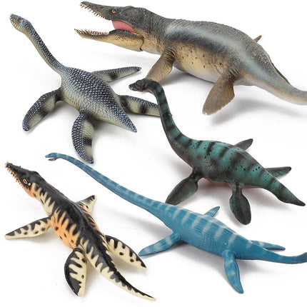 Realistic Jurassic Ancient Beasts Prehistoric Biological Model Solid Plesiosaur Dinosaurs Action Figures Toys For Kids Xmas Gift