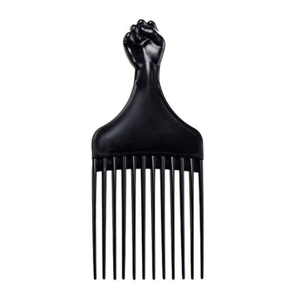 1PCS Black Insert Afro Hair Comb Plastic Wide Teeth Pick Hair Fork Comb Salon Professional African Styling Hairdressing Tool Men