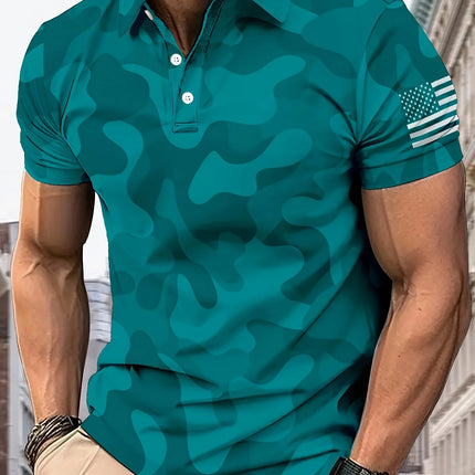 The New men's short-sleeved POLO Shirt For Summer 2026 Features A Casual Comfortable And Soft 3D Pattern Print