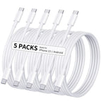 5pcs white / 1m / Type-C to Type-C