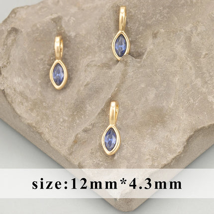GUFEATHER,6pcs/lot,MH24,jewelry accessories,18k gold rhodium plated,copper,zircons,hand made,charms,diy pendants,jewelry making