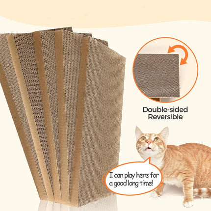 Durable Cardboard Cat Scratching Pad with Cat Bed Combo Non-Shedding All-Season Pet Bed Toy for Cats, Essential Pet Supplies