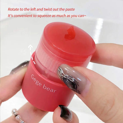 Gege Bear Hydrating Tinted Lip Essence — Moisturizing Water-Gloss Finish, Korean-Style Youthful and Flawless Look Lip Balm