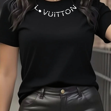 Summer new style men's and women's cotton printed loose-fitting casual fashionable high-quality letter short-sleeved T-shirt top
