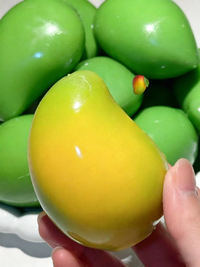 Handmade Crispy Mango Stress Ball Fidget Toy Crunchy Squeeze Ball Round Blocks Filled ASMR Anti-Stress Toys for Adults