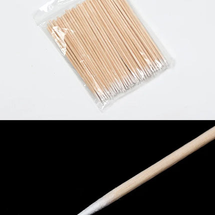 Cleaning Stick Nail Sprout Wooden Cotton Head Manicure Details Correction Nail Polish Makeup Remover Art Tool