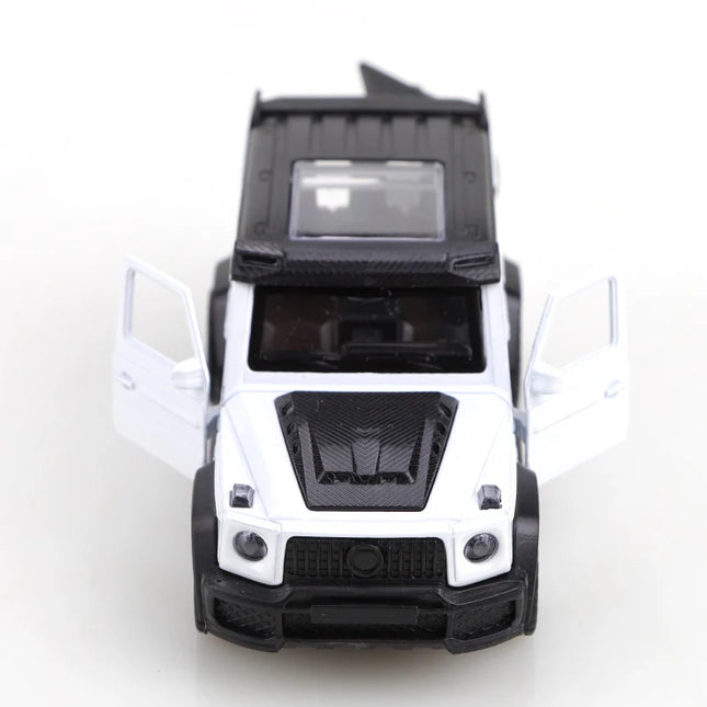 1/43 scale die-cast metal new Little G pullback off-road vehicle, three-door alloy model, boy's toy, decoration.