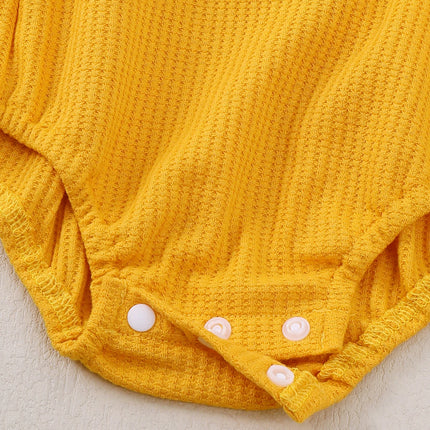 Baby Girl Romper Jumpsuit with Embroidered Rabbit And Carrot Pattern Adjustable Straps Triangle Design Infant Clothing