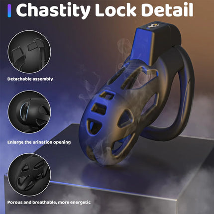 Male Chastity Cage Set Anti Off Lock Penis Ring Cock Cage Kit Trainer Sex Toys Shop Sissy Adult Goods For Men BDSM Bondage