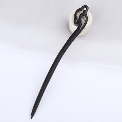 Ebony Wood Hairpins Handmade Purple Sandalwood Hair Stick for Women Fine Pattern Vintage Chinese Hair Pin Accessories