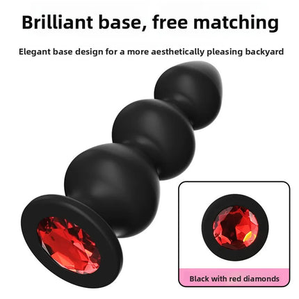 Anal Plug Silicone Butt Plug 3 Sizes Butt Plug Crystal Base Anal Vaginal Expander Sex Toy Adults Games Couple Erotic Products