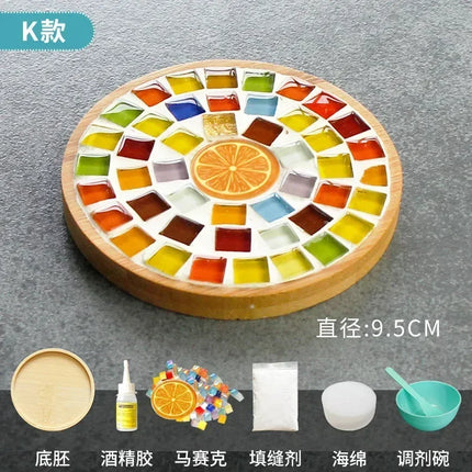 Mosaic Coaster DIY Kit Bamboo / Dessous-de-Verre Mosaïque DIY Bambou