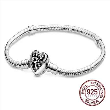 NEW 100% S925 pure silver Spider Man snake bone bracelet, suitable for original DlY bracelet, women's fashionable jewelry gift