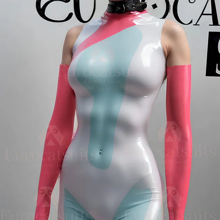 latex fetish gloves women  gummi wetlook long opera sexy glooves