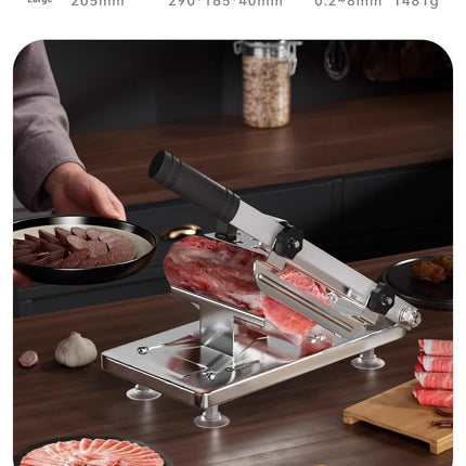 GIANXI Mutton Roll Slicer Machine Stainless Steel Meat Slicer Beef Thin Slice Frozen Meat Household Barbecue Hot Pot Cooking