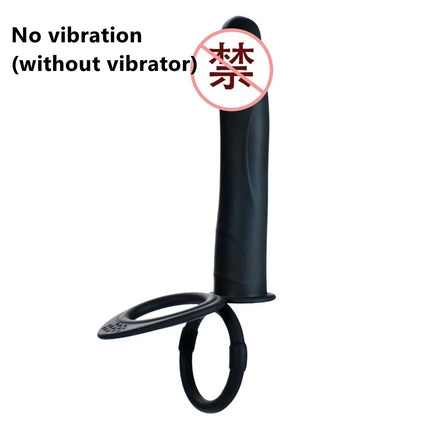 Beginner Vibrating Strap On Dildo Double Penetration Anal Plug Soft Silicone Waterproof Adult Toy for Men