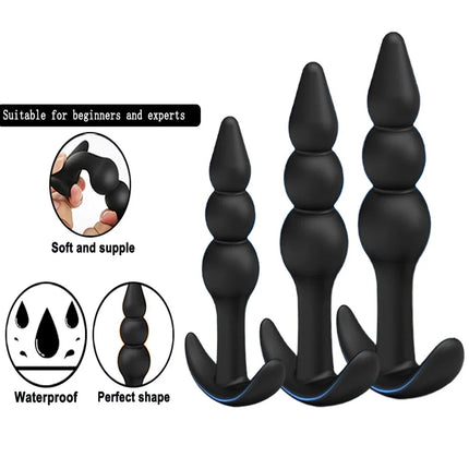 Silicone Dildo Anal Plugs Butt Plug Stopper Dilator Prostate Massager Vaginal Stimulator Adult Sex Toys for Men/Women Trainer