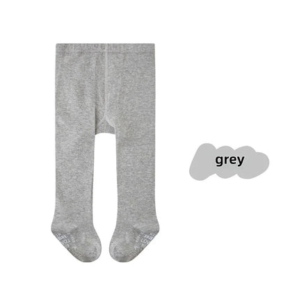 2026 New Spring Autumn 0 - 6Y Baby Girls Tights Solid Color Anti - Slip Sock Bottom Wide Crotch Seamless Leggings