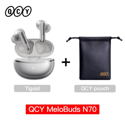 QCY HT18 MeloBuds N70 Wireless Earbuds Bluetooth 6.0 Hi-Res LDAC Earphones Adaptive ANC Dual-driver Headsets in-Ear Detection