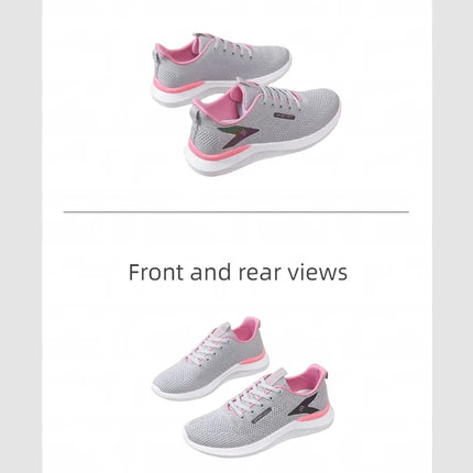 Lightweight and breathable running shoes for ladies, suitable for spring and autumn seasons. Multi-functional casual sports shoe
