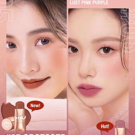 O.TWO.O Lipstick Blush Stick 3-in-1 Eyes Cheek and Lip Tint Buildable Waterproof Lightweight Cream Multi Stick Makeup for Women