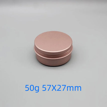 10 50 100pcs/lot Cosmetic Cream Jar Rose gold Aluminum box Candle Lipbalm Makeup Container Empty Aluminum Tin with Lid