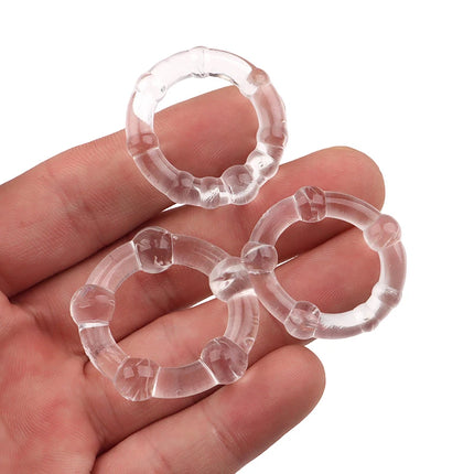 3 Pcs/Set Adult Supplies 18+ Stronger Erection Cock Ring Delay Ejaculation Penis Ring Sex Toys For Men Dick Enlargement Silicone