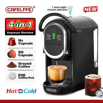 Cafelffe 3in1 Capsule Coffee Machine Hot/Cold Multiple Espresso Cafetera Cappuccino Coffee Maker Dolce Gusto Nespresso Powder 19