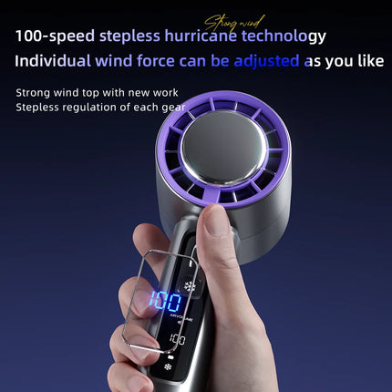 2026 New Semiconductor Refrigeration High-speed Handheld Electric Fan 3000mAh USB Portable Rechargeable Outdoor Small Fan