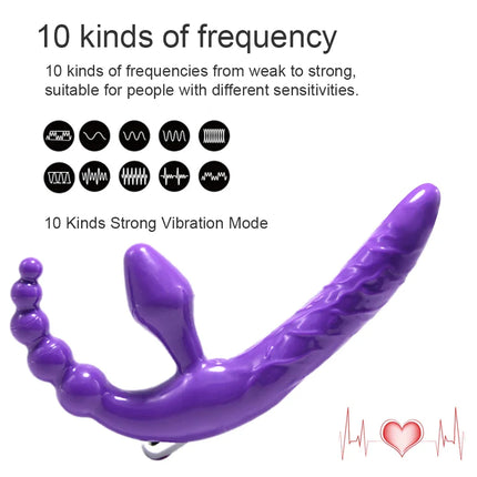 Strapless Strapon Dildo Vibrator Big Butt Plug Anal Toys for Adults Strap-ons for sex Lesbian Double Dildo Vibrators for Women