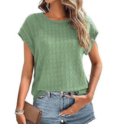 2026 New Women Short Sleeve T-Shirts O Neck Casual Loose Tee Female Summer Shirts For Women Solid Color Tops