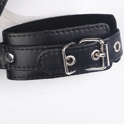 Neck to Wrist Restraints Kit Sexy Women BDSM Fetish Behind Back Handcuffs Collar Adjustable Bondage Set Couple SM Sex Game Tool