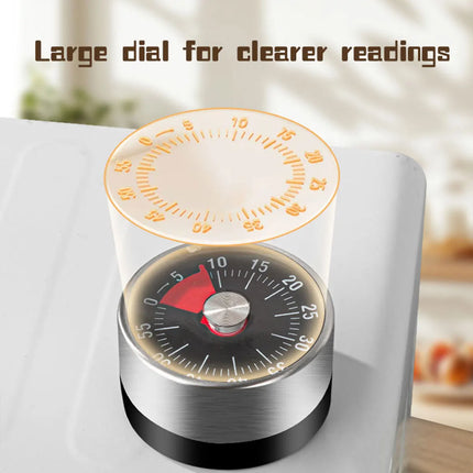 Visible Mechanical Timer, 60-Minute Countdown Clock, Time Manager for Kitchen Baking and Classroom Use – No Power Required