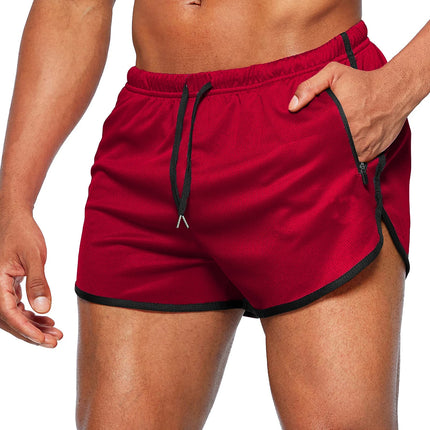 Men's new beach shorts running shorts 3-inch quick drying fitness running fashionable fitness shorts