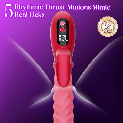 2 IN1 Wave Thrusting Dildo Vibrator for Women G Spot Rabbit Vibrators Clit Stimulator Female Masturbator With LED Adult Sex Toys