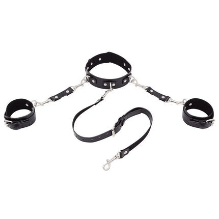 Adult Products Flirting PU Leather Comfortable Handcuffs anklecuffs Restraints Bondage Tool for Beginners SexToys For Couples