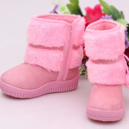 Children Girls Snow Boots Winter Comfortable Thick Warm Kids Boots Lobbing Ball Thick Kids Autumn Cute Boys Boots Princess Shoes