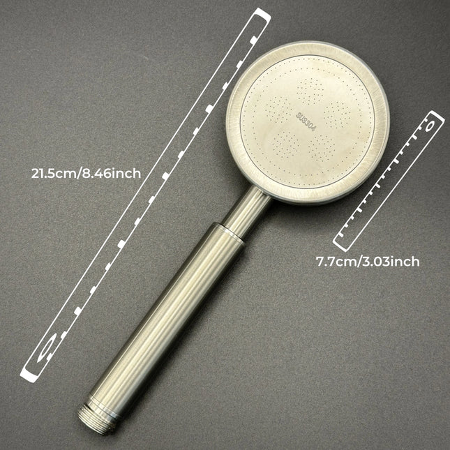 Handheld Shower Head-High Pressure, Universal G1/2 Thread, Easy-Install Metal Showerhead, Durable & Drop-Resistant for Bathroom