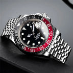 Miyota-glass back / black red-jubilee